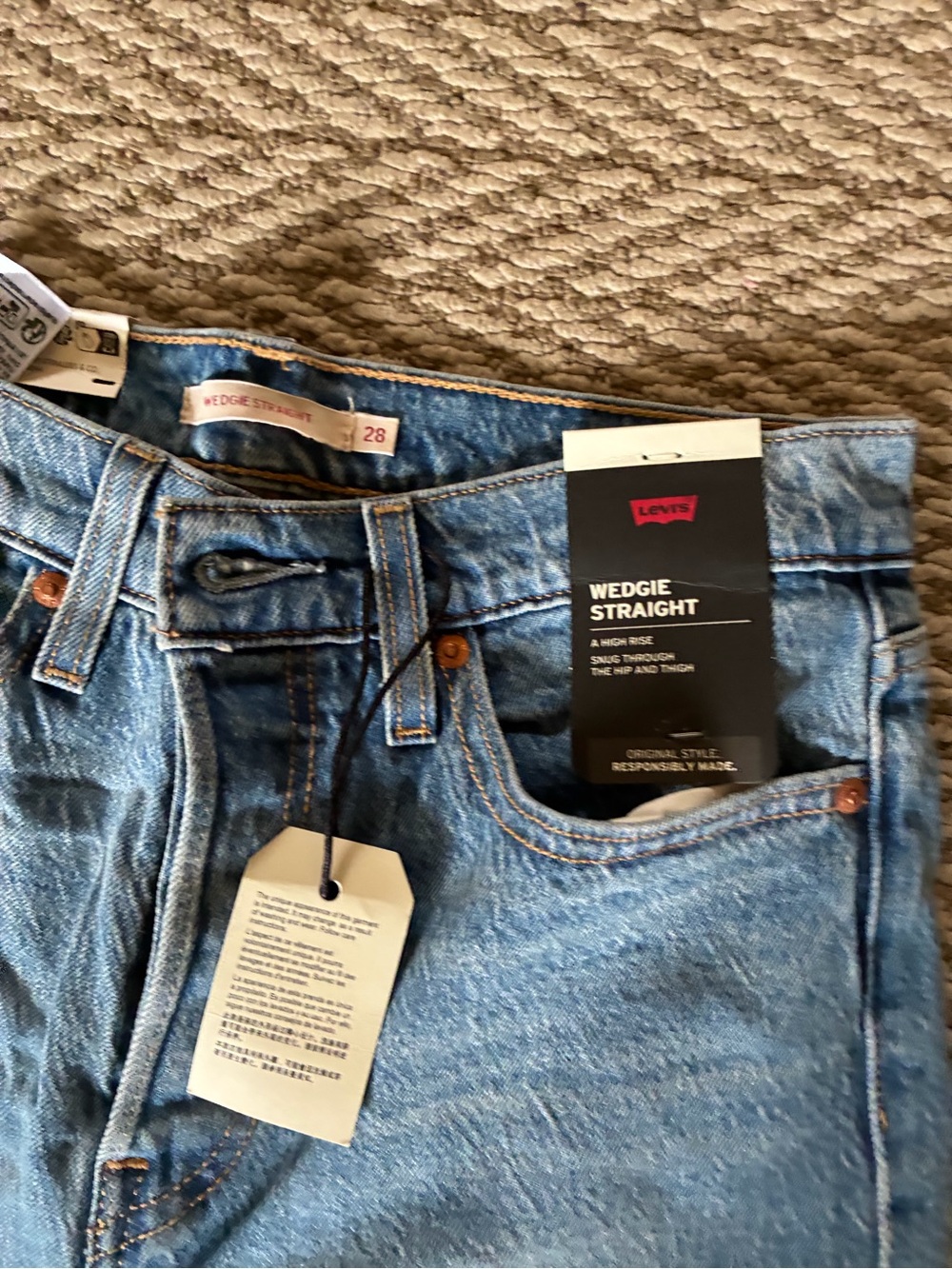 Levi's Light Blue Wedgie Straight-Leg Jeans